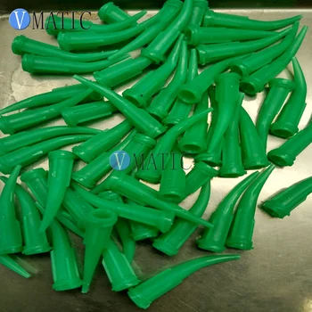 Бесплатная доставка Качество 100шт 18г Зеленый TT конический изгиб Изогнутые дозирующие пластиковые наконечники игл