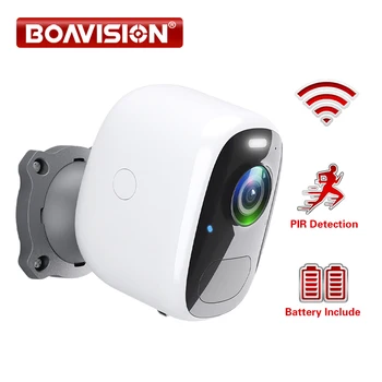 Беспроводная WiFi Аккумуляторная камера IP 1080P, красочная сигнализация ночного видения PIR, 2-полосная аудио Камера видеонаблюдения для наружного и внутреннего использования