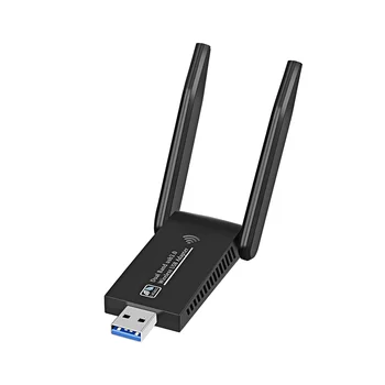 Беспроводная сетевая карта WiFi USB 3.0 1300M Адаптер AC1300 с антенной для портативного ПК, мини-ключ