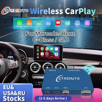 Беспроводной CarPlay для Mercedes Benz C-Class W205 и GLC 2014-2018, с функцией Android Auto Mirror Link AirPlay Youtube Car Play