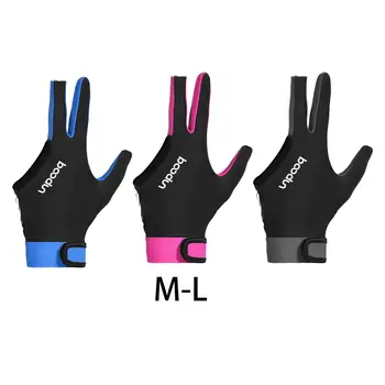 Бильярдные перчатки на 3 пальца, перчатки для бильярдного кия, ткань из спандекса для левой/правой руки, мужчины/женщины, 3 цвета по желанию