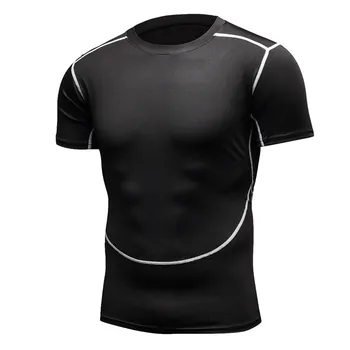 Боксерские Сандалии для фитнеса, облегающая спортивная футболка, Мужская одежда для бега, быстросохнущая одежда для велоспорта, Компрессионная одежда для бега трусцой