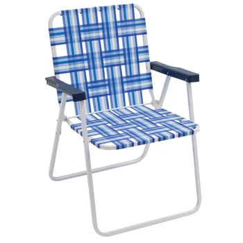 Веб-кресло сине-белое, Многофункциональное, Стальное, Прочное, 7,7 фунта, 22,25 X 22,75 X 31,00 дюйма