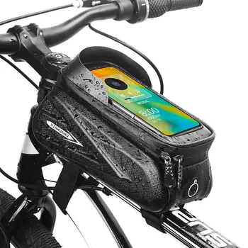 Велосипедная сумка 7,2-Дюймовая сумка для телефона, Водонепроницаемая Передняя Рама, Велосипедная сумка с чувствительным сенсорным экраном, сумки для шоссейных велосипедов, Аксессуары для велосипедов