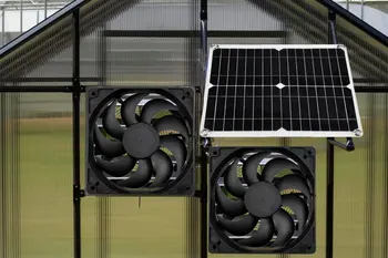 Вентилятор на солнечной батарее Мощностью 500 Вт, 10-дюймовый вентилятор 12V, Солнечный вытяжной вентилятор для домашнего птичника, теплицы, крыши RV, Солнечный Вытяжной вентилятор