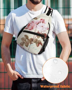 Винтажная нагрудная сумка с цветочной бабочкой для мужчин и женщин, повседневная сумка через плечо для путешествий на открытом воздухе, Водонепроницаемая сумка-слинг