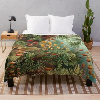 Винтажное одеяло в стиле ботанического искусства, движущееся одеяло