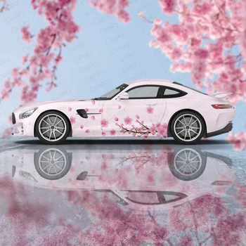 Вишневый цветок, Наклейка в виде розового цветка, Наклейка на автомобиль в стиле Манга, Наклейка на коляску, Литая Виниловая наклейка, Наклейка с запахом Универсального размера