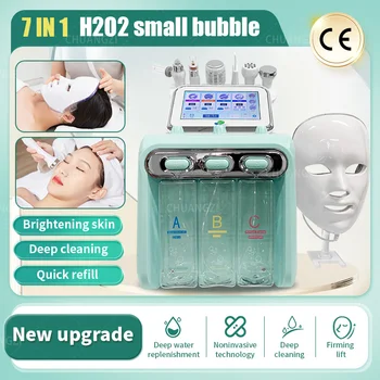 Водородно-кислородный Пузырьковый Небольшой Косметический аппарат для подтяжки лица, Устройство для шлифования кожи, Новая модель 7-в-12023