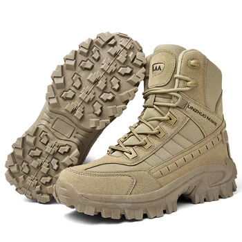 Военные Мужские тактические ботинки 2023, Тактические ботинки для мужчин, Военная обувь, Мужские ботинки с боковой молнией, Уличные охотничьи ботинки, Мужские Горячие Продажи
