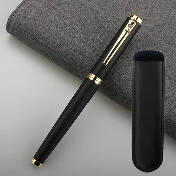Высококачественная Перьевая ручка 8035, роскошная черная сетка, 0,5 мм, Цельнометаллический наконечник для Письма, Каллиграфии, Канцелярских принадлежностей