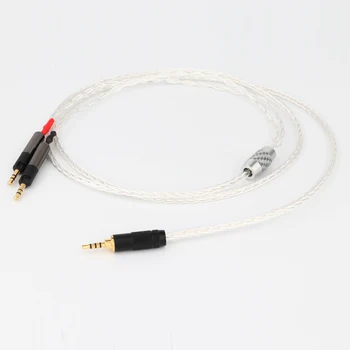 Высококачественный посеребренный OCC Двойной 2,5 мм штекер-3,5 мм кабель для наушников для HD650 HD600 HD660s Модернизированный кабель для наушников
