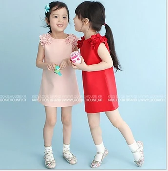Горячая и новая корейская детская одежда, платье принцессы на бретелях для девочек, платье принцессы