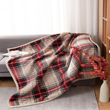 Двухслойное Кашемировое утолщенное одеяло с фланцем, Теплый ворс, Покрывало на кровать, Плед, Домашний декор, чехол для дивана, украшение для путешествий