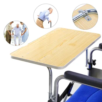 Деревянный столик для инвалидной коляски с Аксессуарами, Поднос для еды и чтения 57x30 см