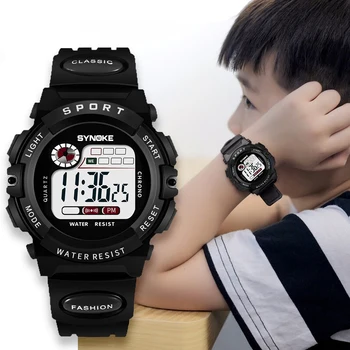 Детские часы, детские цифровые светодиодные модные спортивные часы, милые наручные часы для мальчиков и девочек, водонепроницаемые подарочные часы, будильник, мужские часы, новинка