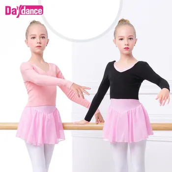 Детский танцевальный свитер в корейском стиле с V-образным вырезом и длинными рукавами для девочек, зима-осень, теплый танцевальный балетный вязаный свитер с высокой талией