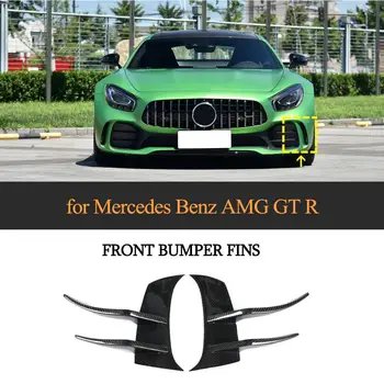 Для Mercedes-Benz AMG GT R 2016-2019 Автомобильные Разветвители Переднего Бампера, Плавники Canards, Передние Разветвители Из Углеродного Волокна