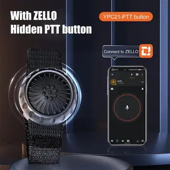 Для Кнопок ZELLO PTT 2023 Беспроводная Bluetooth-совместимая Кнопка громкой связи PTT Walkie Talkie Для Android и Ios Для Zello Y6V9