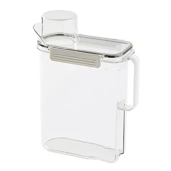 Дозатор стирального порошка Большой емкости, Прозрачный резервуар для воды с мерным стаканчиком, герметичный ящик для хранения порошка для ткани So