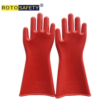 Домашние изоляционные перчатки 12 кВ, Высоковольтные Электрические Противоэлектрические перчатки для предотвращения утечки на рабочем месте, Резиновые домашние перчатки
