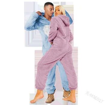 Женская пижама, Домашняя одежда, цельная замша с длинными рукавами, Модные осенне-зимние брюки с капюшоном и длинными рукавами