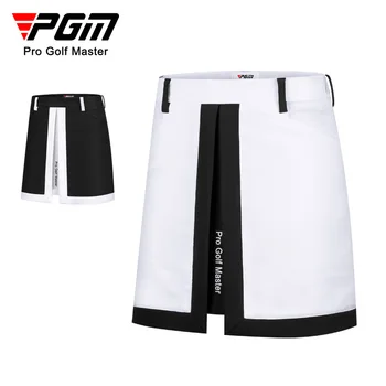 Женская юбка для гольфа PGM, спортивная юбка с разрезом для девочек, с подкладкой против пятен, одежда для гольфа для женщин XS-XL QZ079