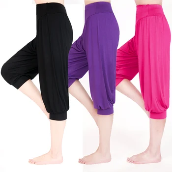 Женские Штаны для йоги, Спортивная одежда, женские Леггинсы для йоги Больших размеров, Женская спортивная одежда, 7-точечные брюки, Спортивные брюки, Модальная одежда для йоги