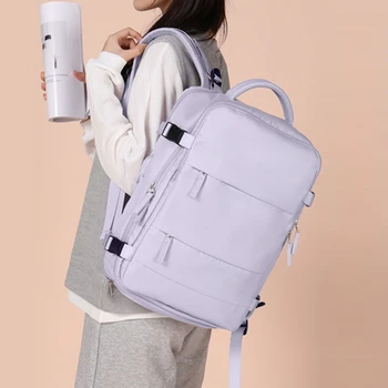 Женский Рюкзак для ноутбука 15,6 дюймов, USB-зарядка для девочек-подростков, школьный рюкзак, Независимая сумка для обуви, дорожный Рюкзак, рюкзак на открытом воздухе