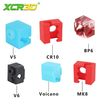Запчасти для 3D-принтера XCR3D, Силиконовый чехол для Носков V6/V5 Volcano MK7/MK8/MK9/CR10/CR10S/BP6, Блок с подогревом, Сохраняющий тепло, Чехол