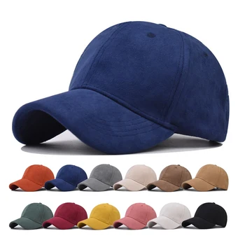 Зимняя бейсбольная кепка теплый толстый взрослый шляпа чистый цвет замша дышащая шляпа весна осень кепки хип-хоп установлены кепки