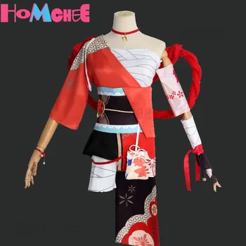 Игровой Костюм для косплея Genshin Impact Naganohara Yoimiya, полный комплект одежды, Парик, Comic Con, костюмы для косплея на Хэллоуин для женщин