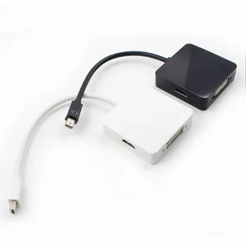 Кабель-адаптер 3В1 Mini DP DisplayPort Thunderbolt, совместимый с HDMI/DVI/VGA Дисплейным портом 3В1 для iMac Mac MacBook Pro Air