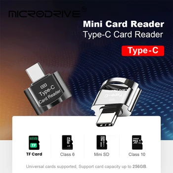 Карты памяти 64 ГБ 128 ГБ Mini SD Card Type C Card Reader Флешка 32 ГБ Class 10 TF Флэш-карта Памяти 256 ГБ для Смартфона ПК