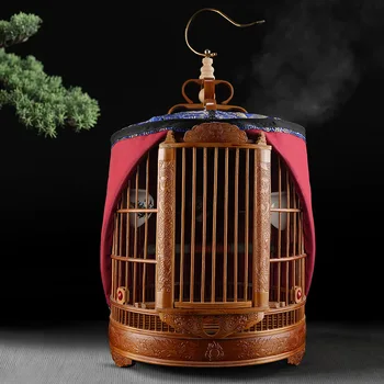 Клетка для дроздов с гравировкой, высококачественная резьба ручной работы из бамбука, Майна, птичья клетка, птичий домик