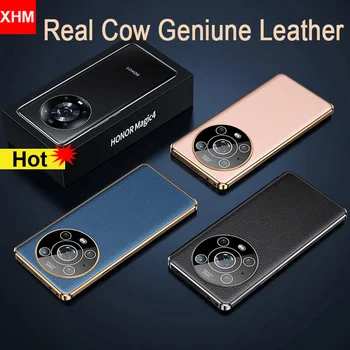 Кожаный чехол Geniune из натуральной коровьей кожи для Huawei Honor Magic4 Pro Magic 4 Corium Бампер чехол для Honor Magic 4 Pro Case