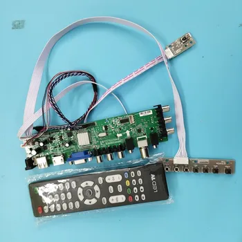 Комплект для LTN140AT22 P01 P02 TV LVDS USB HDMI WLED 1366X768 DVB-T DVB-T2 Плата контроллера сигнала цифровой 40pin VGA пульт дистанционного управления LED 14 