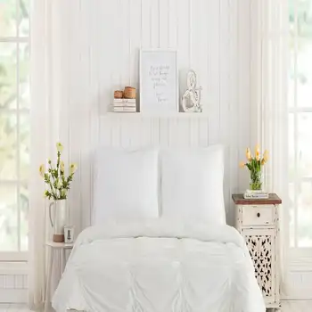 Комплект постельного белья из 3 предметов с Хлопчатобумажными Петельками и бутафорской подкладкой