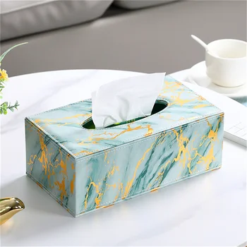 Коробка для салфеток из искусственной кожи, Прямоугольный Держатель Бумажных полотенец, Контейнер для хранения настольных Салфеток, Кухонный лоток для салфеток Для дома, Коробка для салфеток Nordic Home