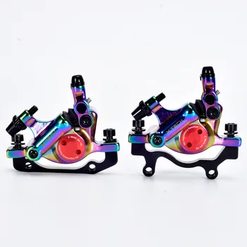Красочные комплекты Гидравлических дисковых тормозов для велосипедов Спереди И Сзади MTB, Масляный Дисковый Тормоз Для горных Шоссейных Велосипедов, Тяговый Тормоз Rainbow