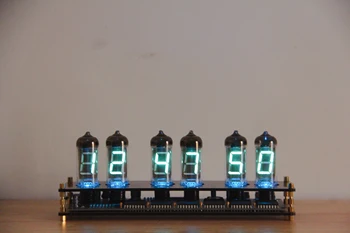 Креативный Стеклянный подарок IV11 Люминесцентные Ламповые часы VFD DIY kit Glow Tube Clock Подарок Бойфренду Аналоговая лампа Накаливания IV-11