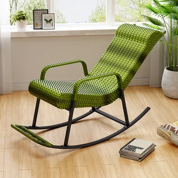 Кресло-качалка из ротанга, кресло для отдыха на открытом воздухе, кресло для отдыха на балконе, кресло-качалка, кресло для сна, кресло для отдыха в помещении