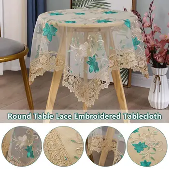 Кружевная скатерть с цветочной вышивкой, скатерти в европейском стиле, Пылезащитные чехлы для столов, многофункциональное украшение для дома