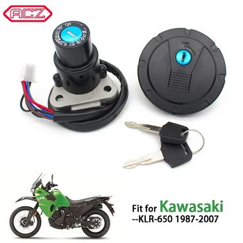 Крышка Газового топливного бака Мотоцикла Замок Сиденья с Ключом Зажигания для Kawasaki KMX125 KMX250 KLR250 KLR650 KLX250 KLX250SF