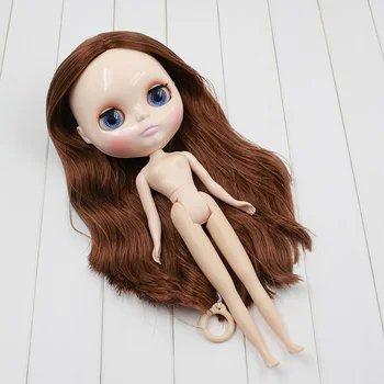 Кукла ню Блит, фабричная кукла с каштановыми волосами, подходит для DIY смены BJD игрушки для девочек kdjie