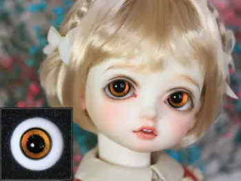 Кукольные глаза BJD подходят для размера 12мм 14мм16мм18мм с маленькой радужной оболочкой, аксессуары для кукольных стеклянных глаз из золотой фольги