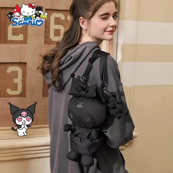 Кукольный рюкзак Sanrio Kuromi Kawaii Аниме Милые Мультяшные Девочки Jk Dark Series Украшение на Ремешке для рюкзака, Подарки На День Рождения