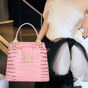 Легкая роскошная высококачественная женская сумка из крокодиловой кожи, европейская и американская мода, высококачественная кожаная дизайнерская сумка для женщин