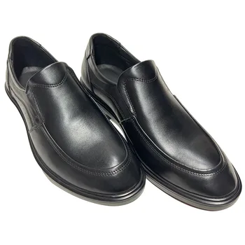 Лоферы YIGER/ Мужская обувь из натуральной кожи; Повседневная обувь; Деловые туфли из воловьей кожи с верхним слоем; лоферы без застежки; обувь на платформе без застежки
