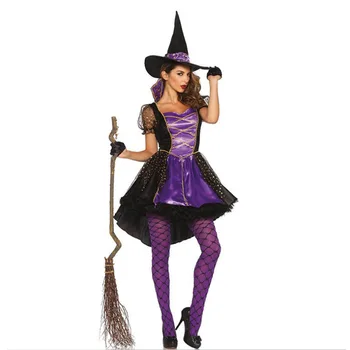 Маскарадный костюм Ведьмы на Хэллоуин, День мертвых, Злой вампир, драма, платье для Косплея